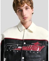 Bershka - Printed Leather Effect Jacket - Lyst