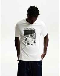 Bershka - Short Sleeve T-Shirt With Print - Lyst