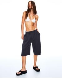 Bershka - Bermuda Jorts With Elastic Waistband - Lyst