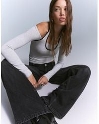 Bershka - Long Sleeve Halter Neck T-Shirt - Lyst