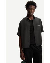 Bershka - Tailored Boxy Fit Shirt With Embroidery - Lyst