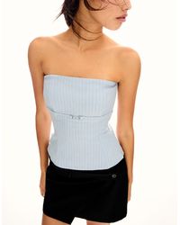Bershka - Belted Bandeau Top - Lyst