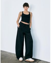 Bershka - Sweatshirt Material Barrel Pants - Lyst