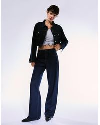 Bershka - Wide-Leg Straight Fit Jeans - Lyst