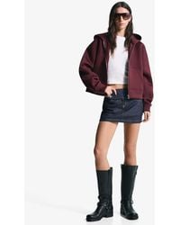 Bershka - Oversize Neoprene-Effect Zip-Up Sweatshirt - Lyst