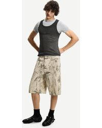 Bershka - Baggy Printed Bermuda Shorts - Lyst