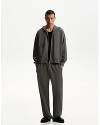 Bershka - Textured Wide-Leg Pants - Lyst