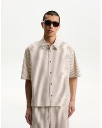 Bershka - Textured Boxy-Fit Short Sleeve Shirt - Lyst