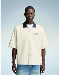 Bershka - Embroidered Short Sleeve Shirt - Lyst