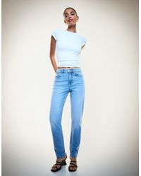 Bershka - Relax Fit High-Rise Mom Jeans - Lyst