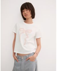 Bershka - Short Sleeve T-Shirt With Print - Lyst