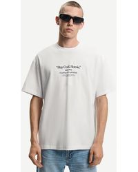 Bershka - Printed Short Sleeve Oversize T-Shirt - Lyst