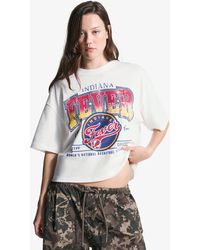 Bershka - Oversize Short Sleeve Wnba T-Shirt - Lyst