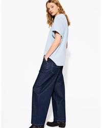 Bershka - Oversize Short Sleeve Heavy Cotton T-Shirt - Lyst
