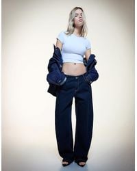 Bershka - Barrel Baggy Jeans - Lyst