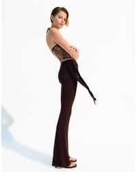 Bershka - Flared Pants With Tied Front - Lyst