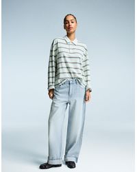 Bershka - Baggy Roll-Up Jeans - Lyst