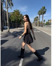 Bershka - Balloon Skirt Mini Dress - Lyst