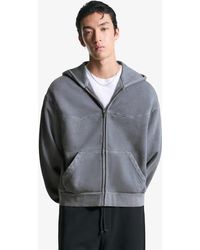 Bershka - Cropped Boxy-Fit Zip-Up Sweatshirt - Lyst