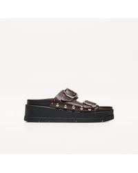 Bershka - Buckled Platform Sandals With Stud Details - Lyst