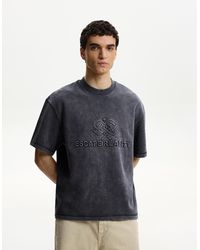 Bershka - Embroidered Plush Short Sleeve T-Shirt - Lyst