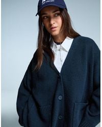Bershka - V-Neck Cardigan With Buttons - Lyst