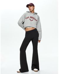 Bershka - Soft Modal Flared Pants - Lyst