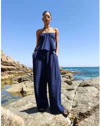 Bershka - Rustic Wide-Leg Pants With Darts - Lyst