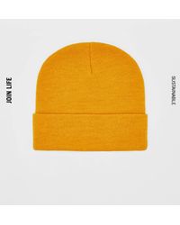 Bershka Beanie monocolor - Amarillo