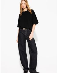 Bershka - Oversize Short Sleeve Heavy Cotton T-Shirt - Lyst