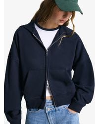 Bershka - Oversize Hooded Sweatshirt With Zipper - Lyst