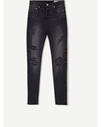 Bershka - Super Skinny Ripped Jeans - Lyst