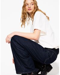 Bershka - Oversize Short Sleeve Heavy Cotton T-Shirt - Lyst