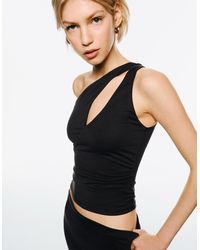 Bershka - Asymmetric Modal Top - Lyst