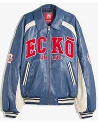 Bershka - Ecko Unltd Leather Effect Jacket - Lyst