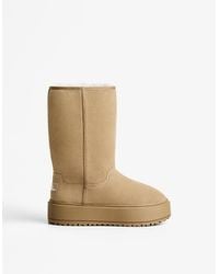 Bershka - Platform Boots With Faux Fur Lining - Lyst