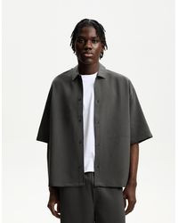 Bershka - Tailored Short Sleeve Boxy Fit Shirt - Lyst