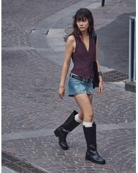 Bershka - Mini Denim Shorts - Lyst