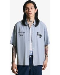 Bershka - Embroidered Short Sleeve Shirt - Lyst