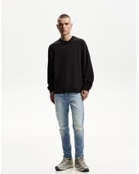 Bershka - Super Skinny Ripped Jeans - Lyst