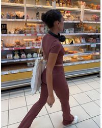 Bershka - Technical Flared Pants - Lyst