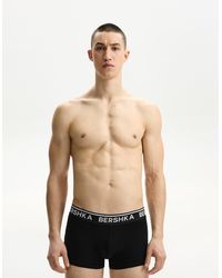 Bershka - 3-Pack Of Boxers With Printed Waistband - Lyst