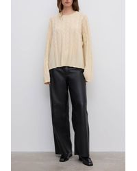 House of Dagmar - Faded Cable Knit Jumper - Lyst