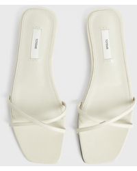 TOTEME - Leather Crossover Slides Off - Lyst