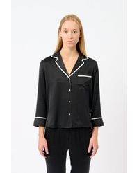 Asceno - The Sidney Cropped Pj Top - Lyst
