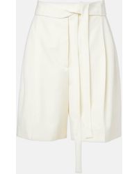 Rohe - Belted Virgin Wool Bermuda Shorts - Lyst