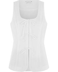 ALIGNE - Lupin Linen Tie Waistcoat - Lyst