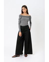 Jil Sander - Cotton Wide Leg Pants - Lyst