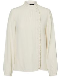Vero Moda Rüschen Hemd - Natur