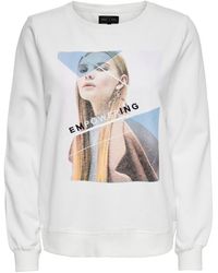 ONLY Bedrukte Sweatshirt - Wit